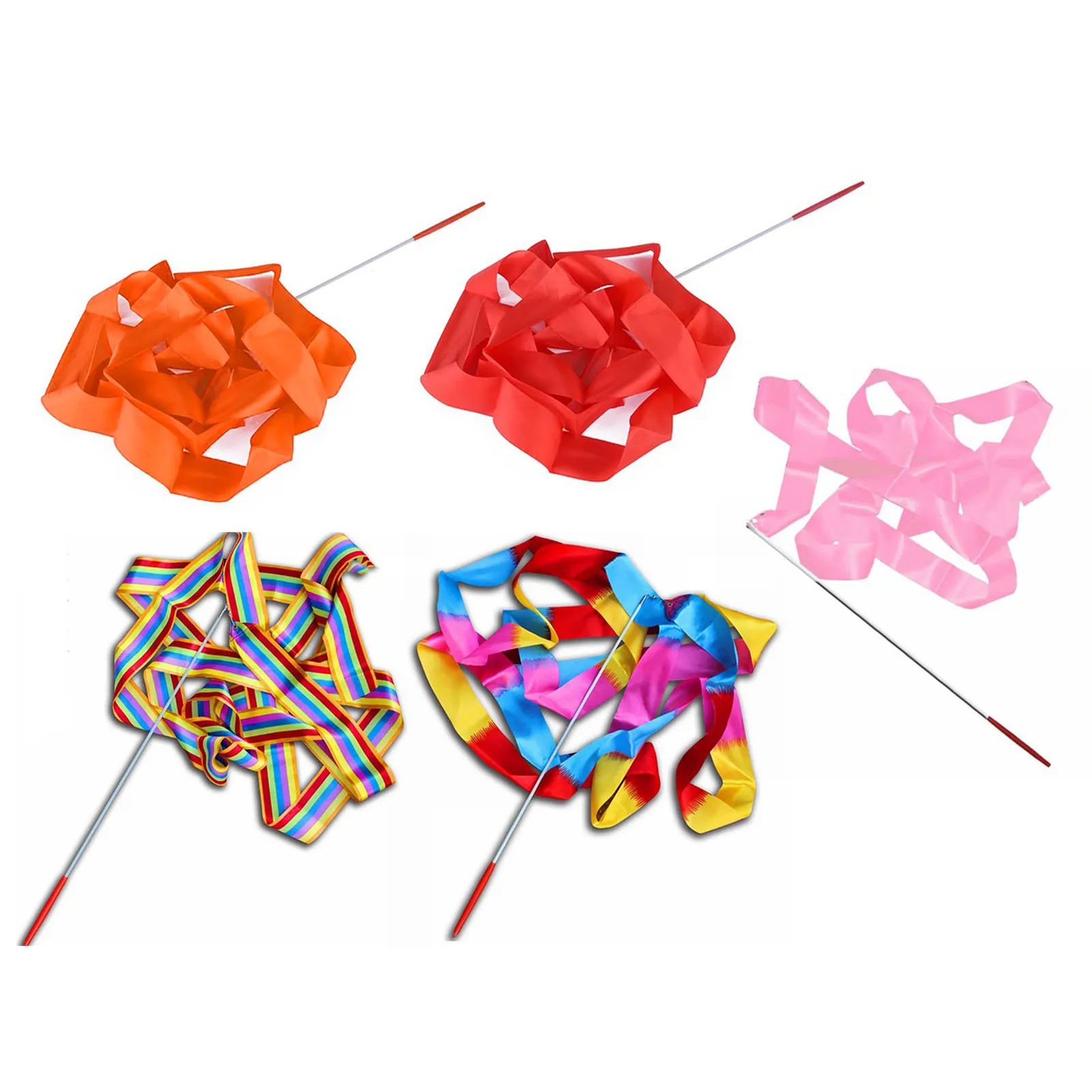 /13.12ft Dance Ribbons Gymnastics Ribbon Streamers Dancing Streamers Wands for Kids Dacing Wands Dance Ribbons Gymnastics Wand