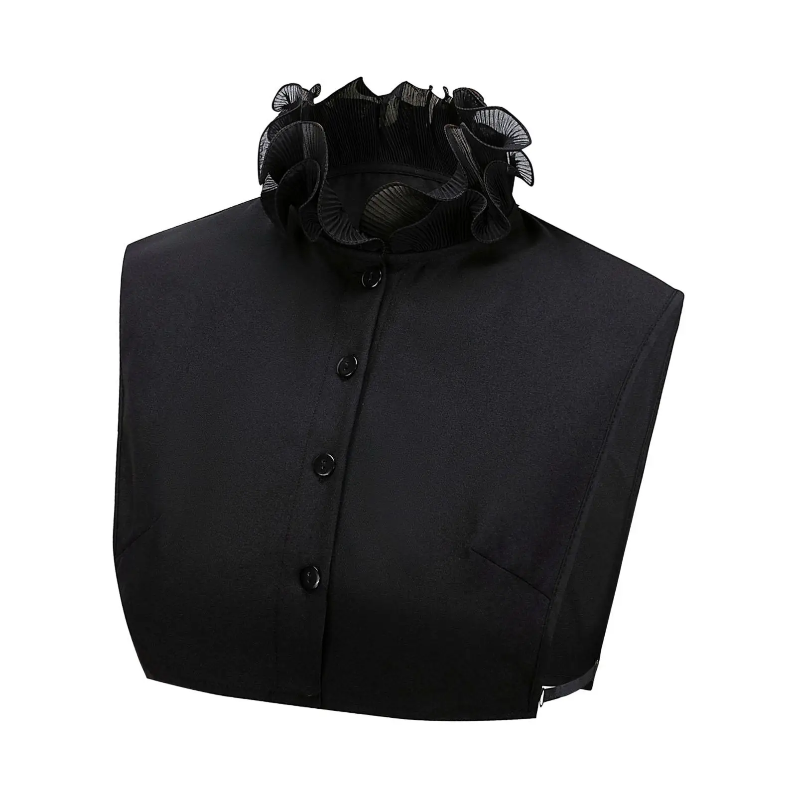 Comfortable Chiffon Women Detachable Fake Collar Half Shirt Blouse Neckwear Easy Wearing for Dress Sweater Casual