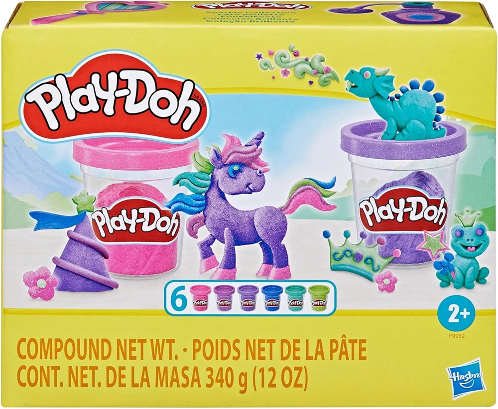 Hasbro Play-Doh Sparkle 6 Sparkle Clay Tool Set Children's Toy Girl's Birthday Gift Toys