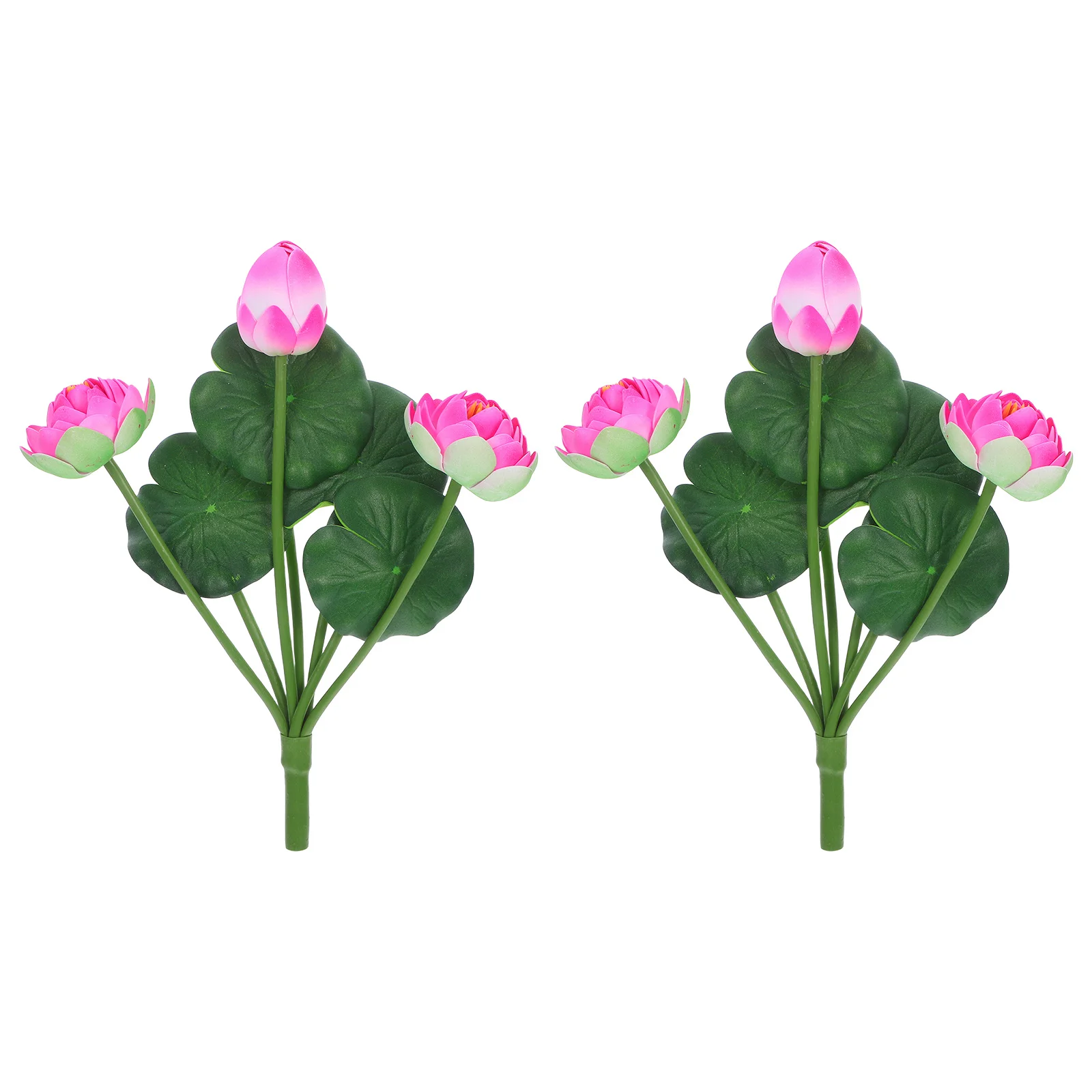 

2Pcs Flower Decoration Artificial Lotus Flowers for Windowsill Desktop Centerpiece Decor Realistic Simulation Plant Bunch
