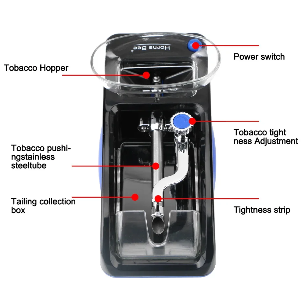 MERCURY 6.5mm/8mm Electric Rolling Cigarette Maker Automatic Tobacco Injector Machine Roller Smoking Accessories Men Gadgets