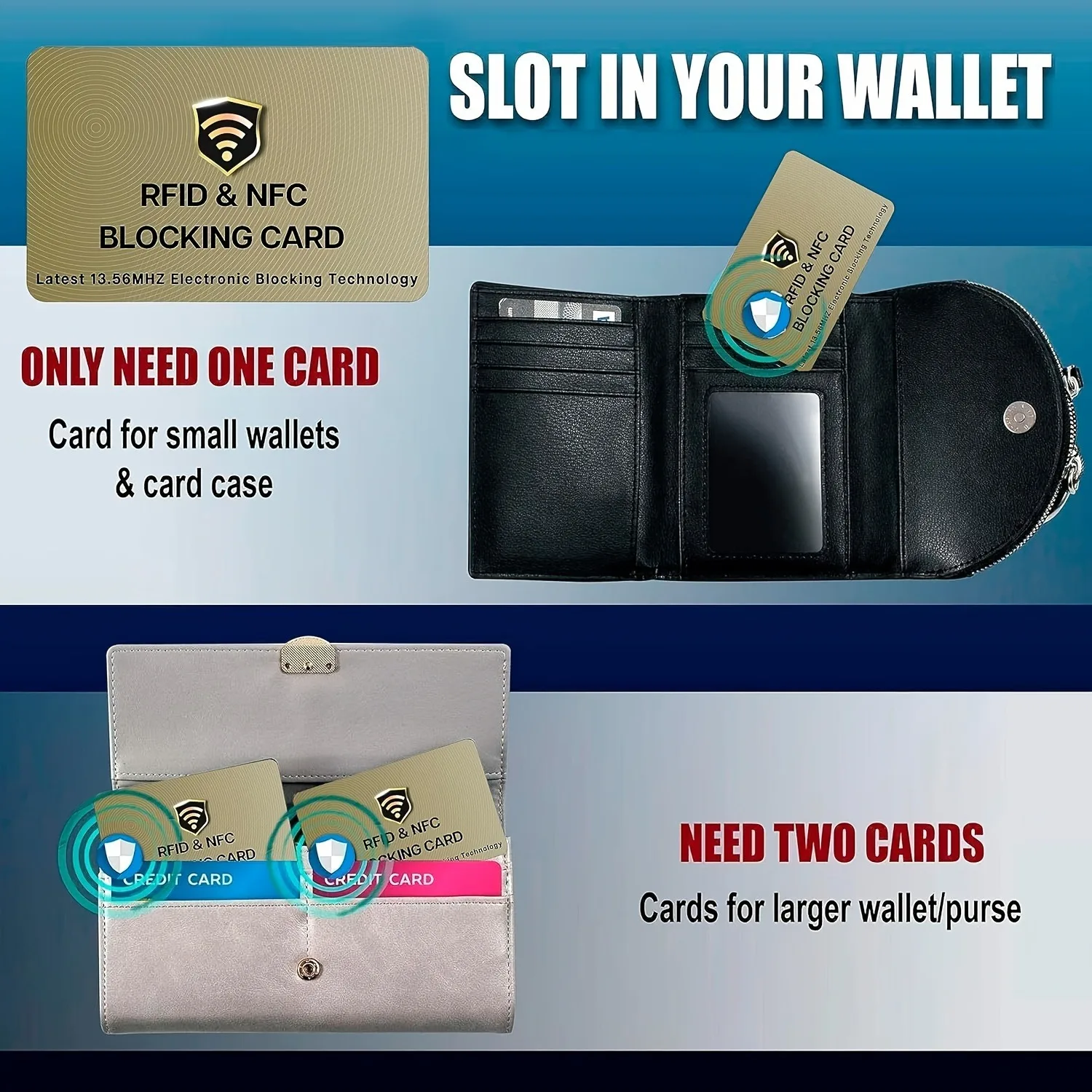 10/5Pack Card Protects Entire Wallet Purse For Men & Women, NFC Contactless Bank Debit Credit Card Protector ID ATM Guard Card