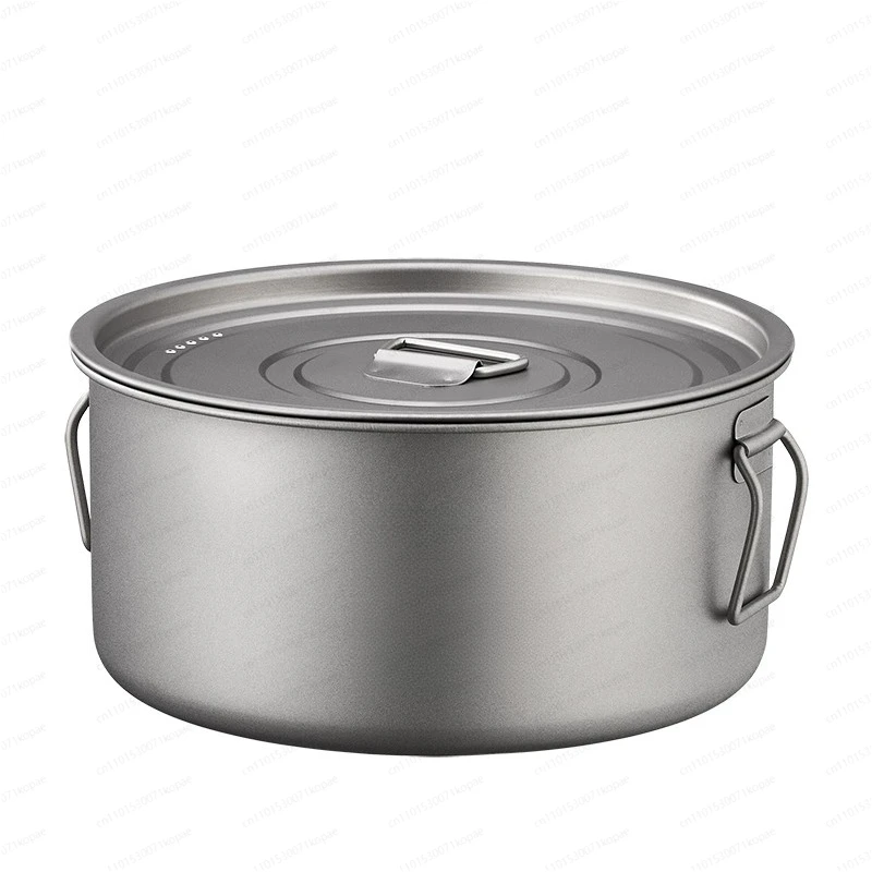 

Открытый пароварка из чистого титана, большая емкость, суповая кастрюля, портативная сковорода для кемпинга, встроенный набор кастрюль с тарелкой для приготовления на пару, пикник