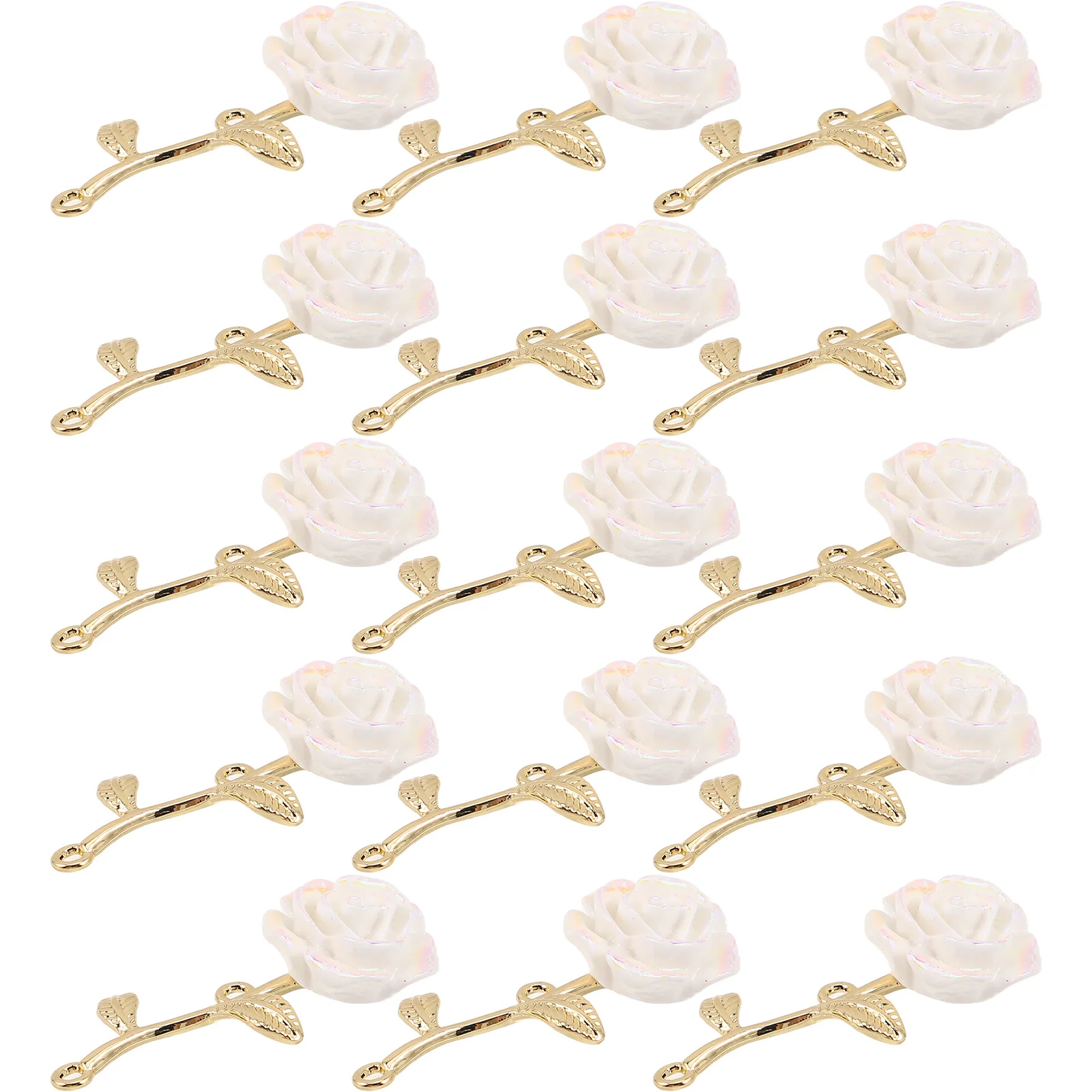 

20 шт. позолоченные розовые эмалированные подвески с длинным стержнем, цветочные подвески, ювелирные изделия, ожерелье «сделай сам», браслеты, роза на день Святого Валентина