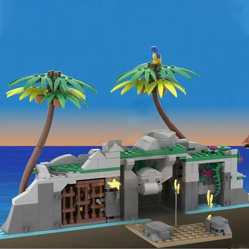 1858 قطعة MOC TAPU جزيرة القراصنة نموذج اللبنات هدايا عيد الميلاد العمارة تجميع لعبة فكرة الإبداعية عيد ميلاد الاطفال #2