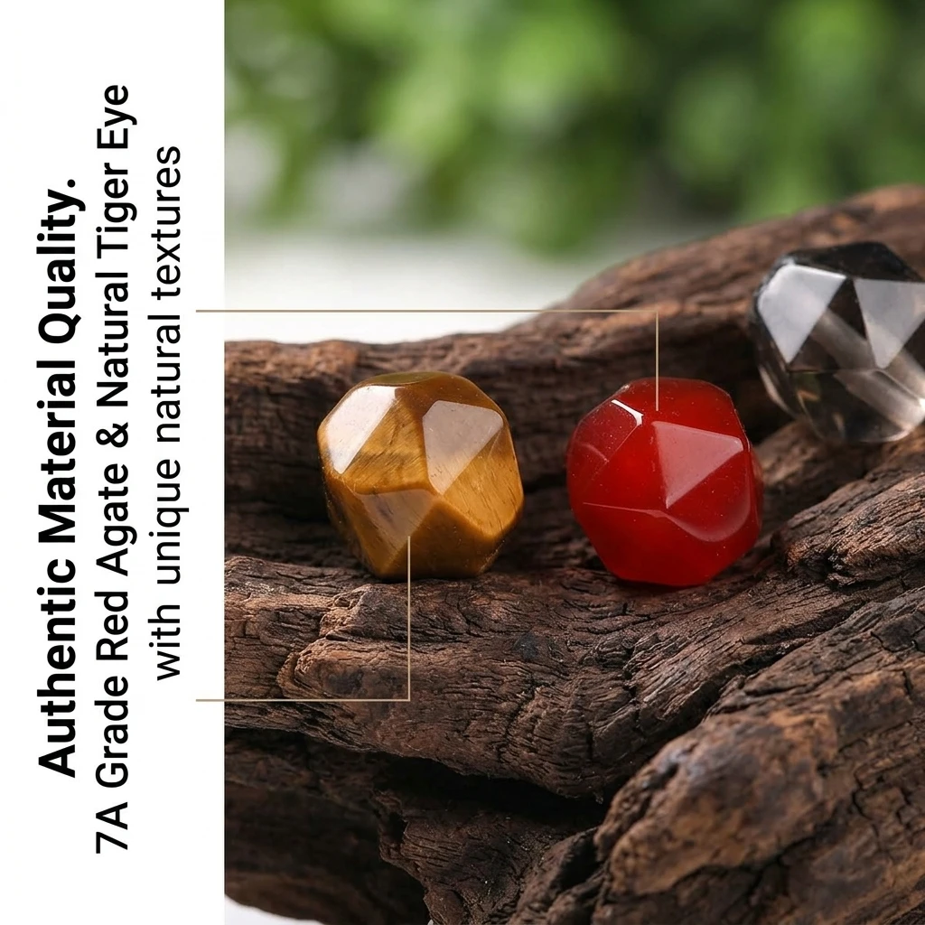 10Pcs Natural Yellow Tiger Eye Red Agate Ice Obsidian Rhombus Cut Beads Diamond Shape Stones for DIY Jewelry Making Bracelets
