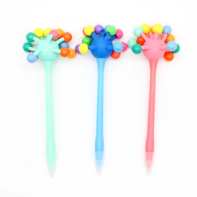 20PCS Pen   Creative Pinball Ball  Fun Styling  PVC Soft Pinball Advertising  Colorful Bead Pressure Reducing