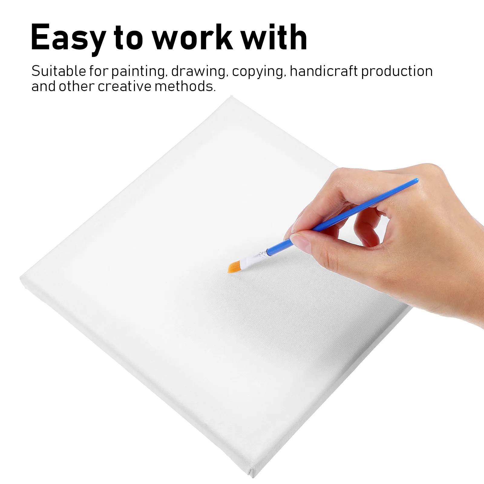 12Pcs Mini Canvas Set Pure Cotton Blank Painting Canvases for Oil Acrylic Watercolor Sketching Portable Practice Art Supplies