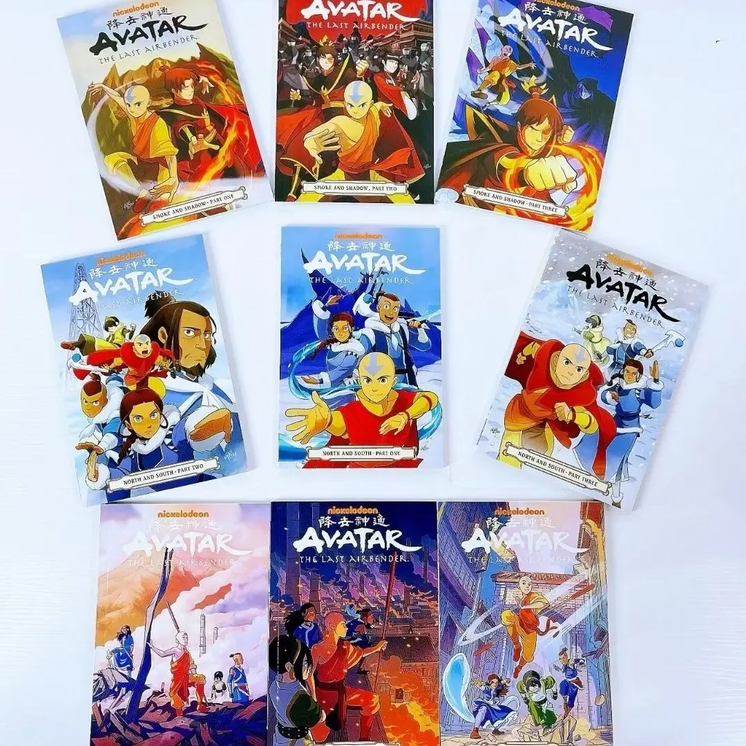 Avatar:The Last Airbender Season 1 Nine books + Season 2 Nine books English book American comics Action comedy fantasy story