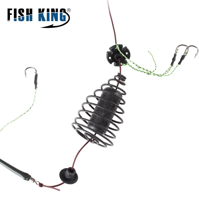 

European Carp Fish Hook Fishing Set Bait Cage Fishing Nest Spring Hook Strong Horse Feeder