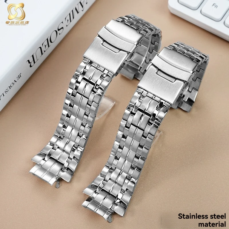 

for Casio Edifice EF-540D-1A5 series specialized stainless steel business men's protruding silver watch strap accessories