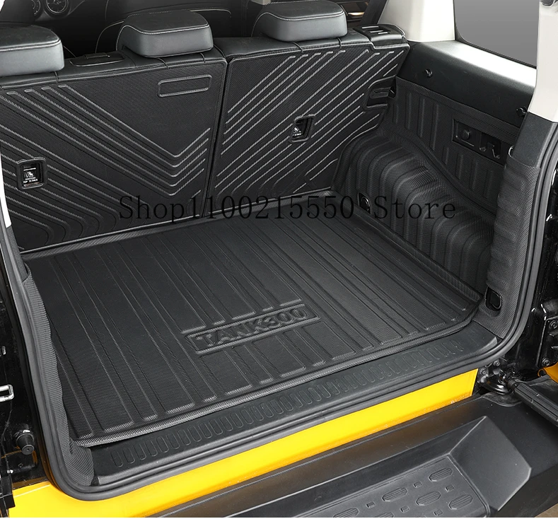 For Great Wall GWM WEY Tank 300 2022 2023 Car Accessories Cargo Liner Specialized TPO Trunk Floor Mat Waterproof Durable Carpet