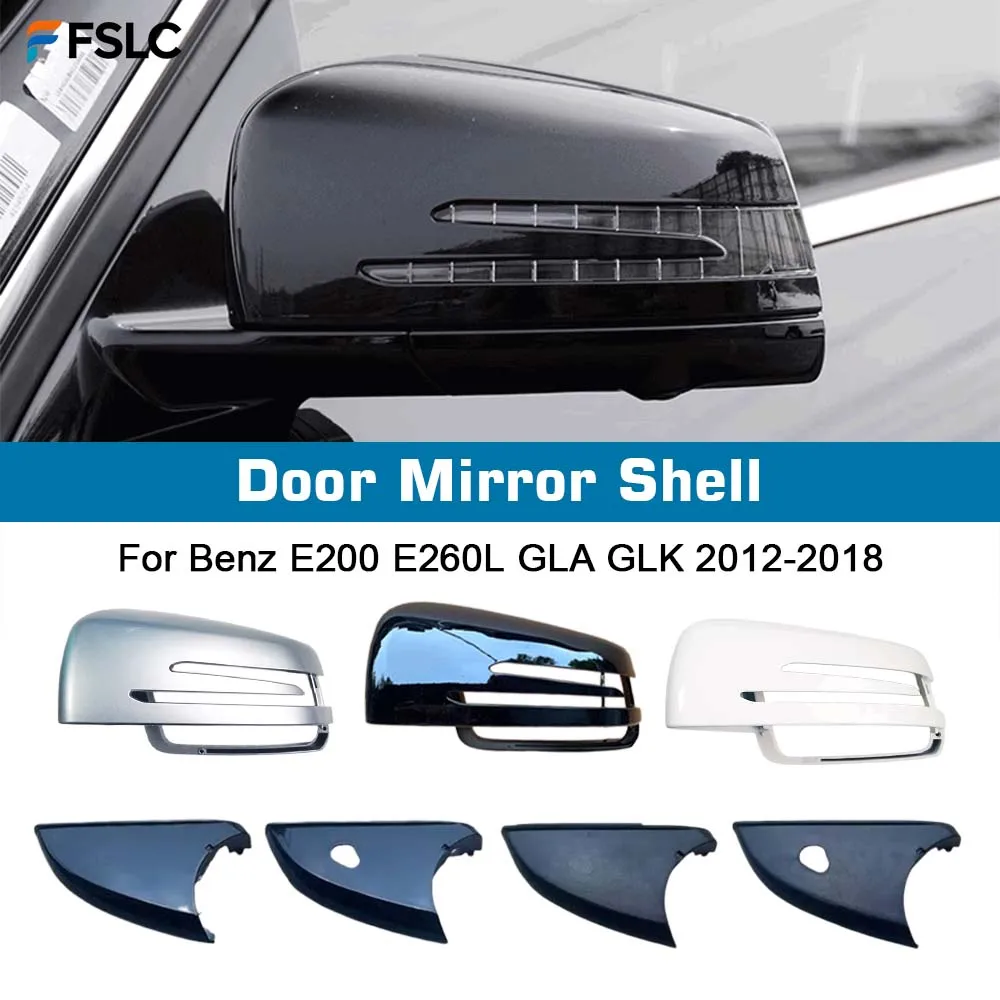 ⭐Genuine⭐ Protective Cover Door Mirror Shell For Benz E200 E260L GLA GLK 2012-2018 Replace Shell Triangle Ruler Heated Lens