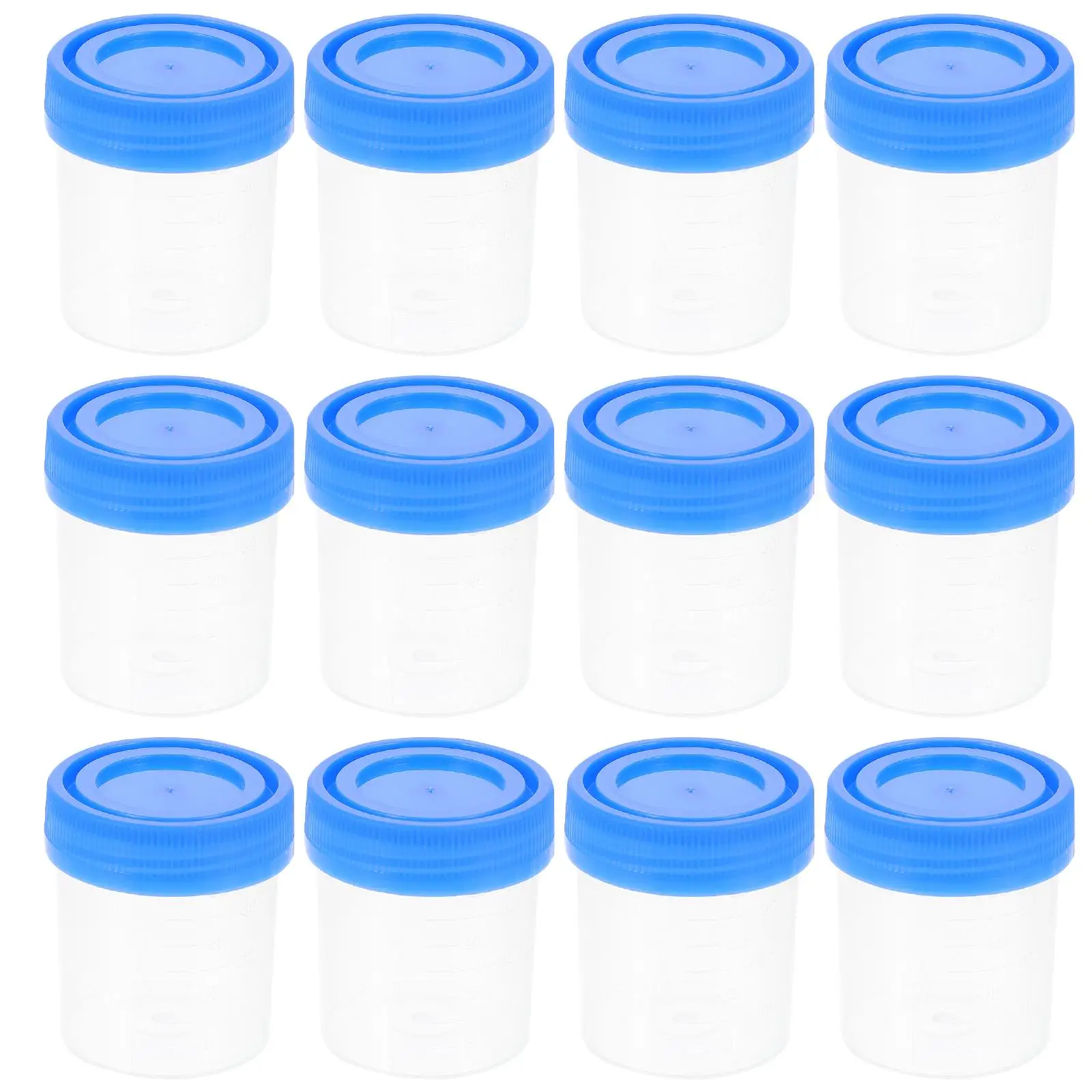 

25 Pcs 40ml Disposable Urine Cup with Cover Medical Sample Containers Plastic Fecal Scale Cups for Laboratory Use