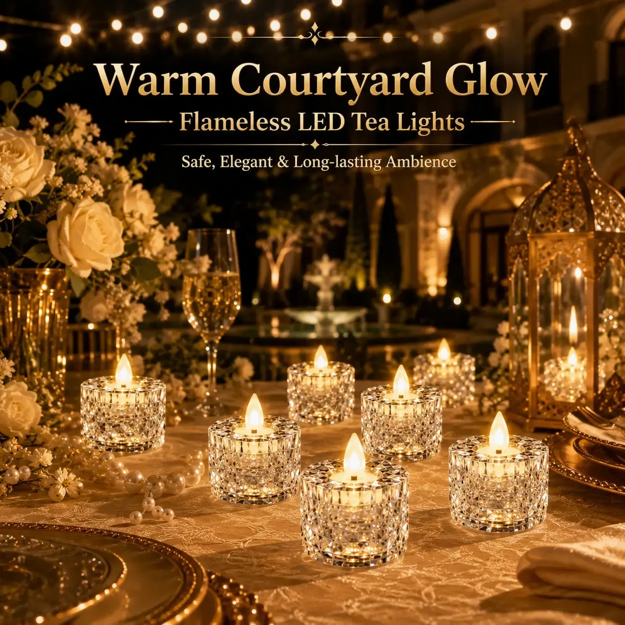 46 Pieces Of Flameless Crystal LED Candles, Battery-Powered, Warm White, Suitable For Wedding Floral Arrangements, Party Table Decorations, Christmas, Halloween, Bedroom And Home Decoration