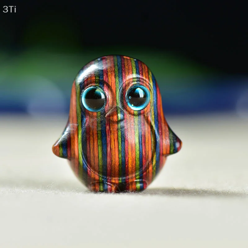 Small Wooden Cat Colored Figurine Ornament,Cute Rainbow Wooden Cat Statue,Office Home Decor Event Souvenirs, As A Gift