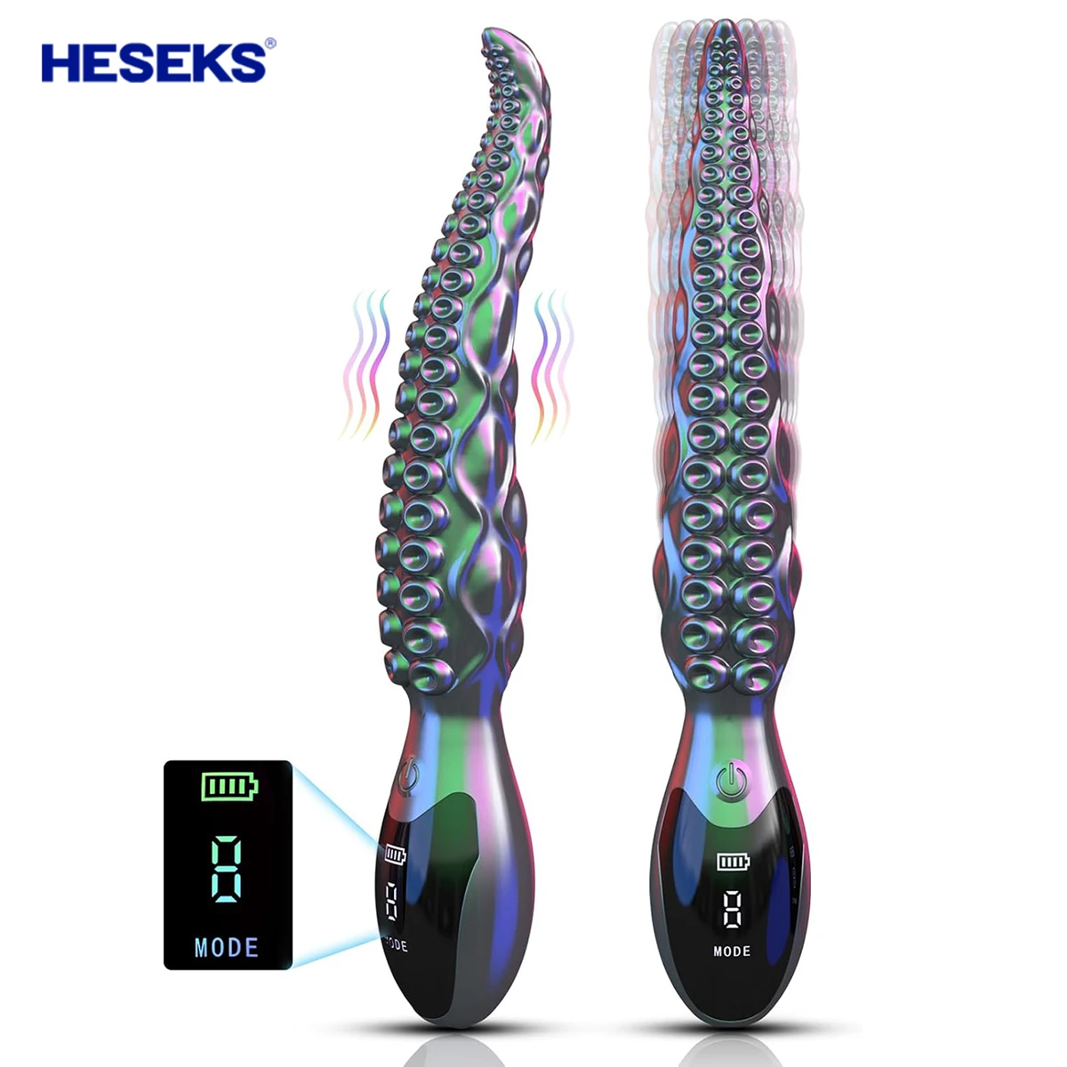 HESEKS Vibrating Realistic Monster G-Spot Dildos LED Display Octopus Tentacle Clitoral Vibrator Vagina Stimulation Sex Toys