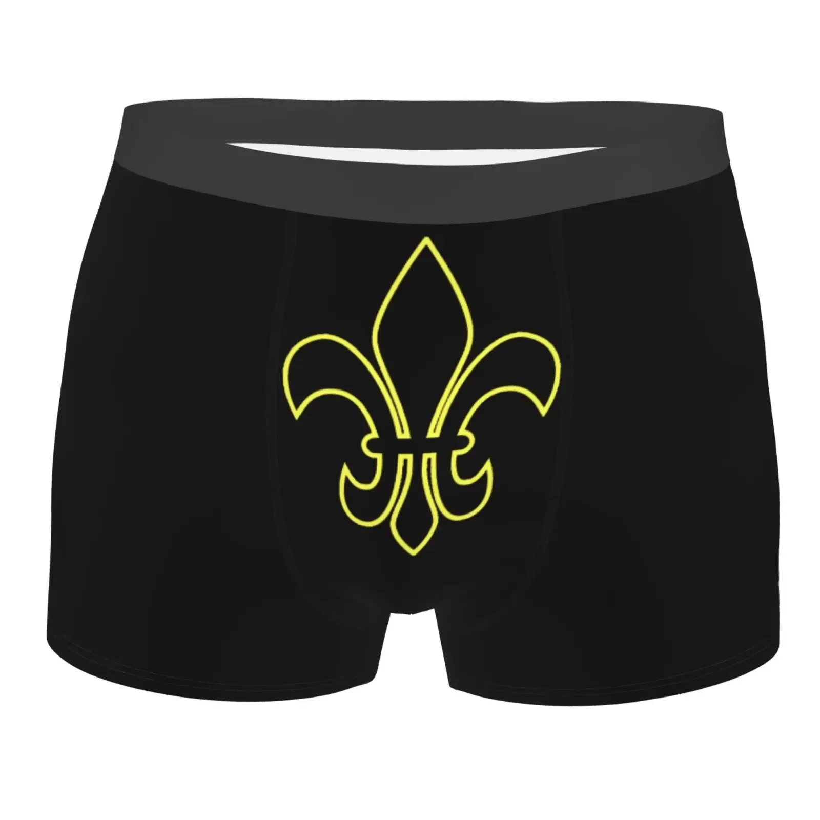 Heraldic Lily Print Men's Underwear Healthy Soft Comfortable High-Quality Men's Briefs Stylish Trendy Casual Sports Panties