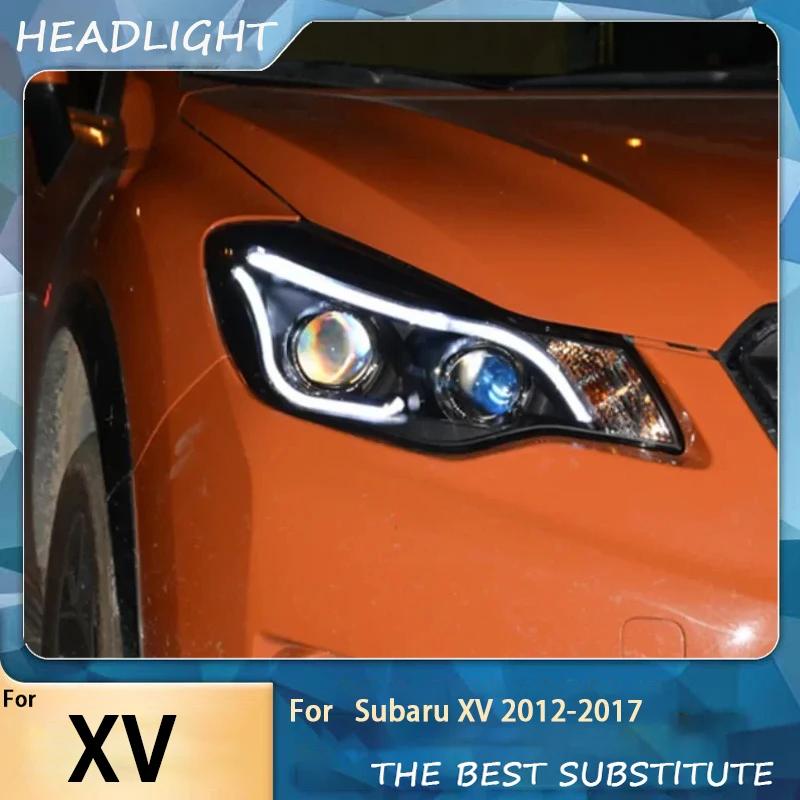 Cars Styling Headlight For Subaru XV 2012-2017 Headlights LED Running lights Bi-Xenon Beam Fog lights angel eyes Auto levels