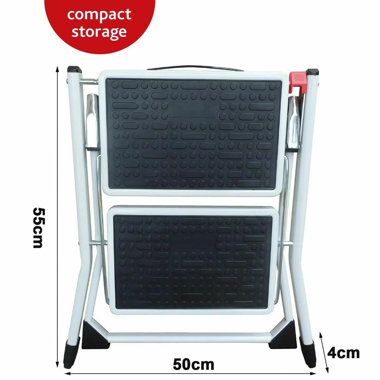 BRIFNESS سلامة قابلة للطي خطوة البراز خطوة 2 خطوة البراز المحمولة طوي مع سجادة ضد الإنزلاق خطوة للمنزل/المكتب/المطبخ/RV السفر