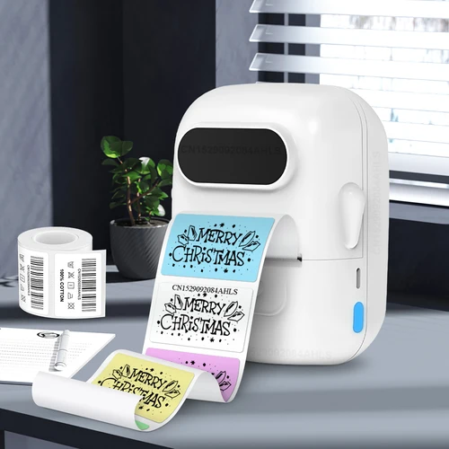 미니 라벨 프린터 Marklife P50 휴대용 열전 사 프린터 자체 접착 스티커 기계 Bluetooth 무선 라벨 메이커 잉크 없음 