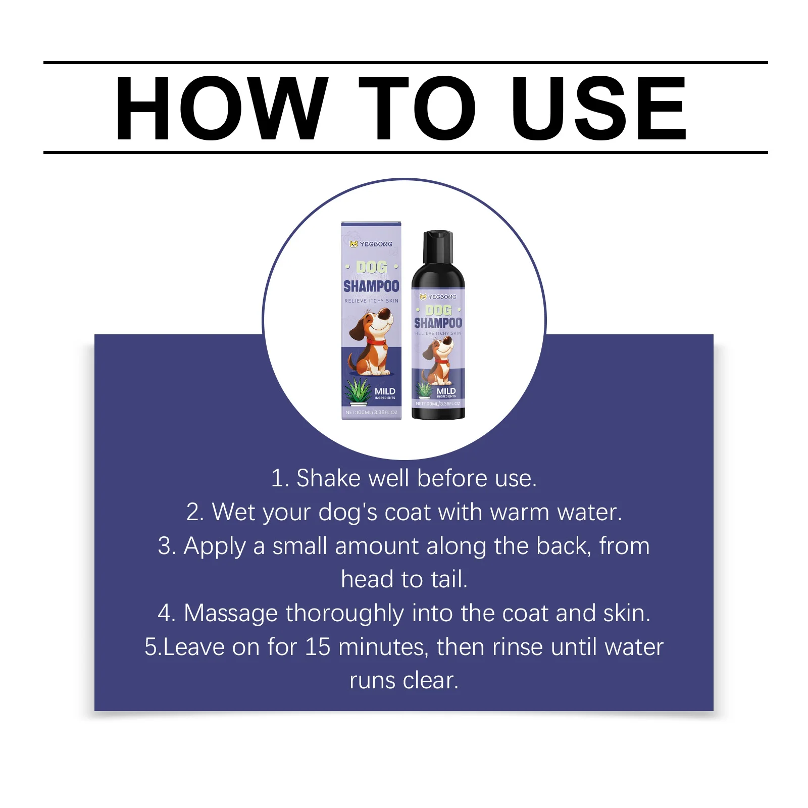 Picture 7: Dog Shampoo - Gentle Formula for Mild Cleaning, Reduces Odors & Supports Smooth, Shiny Fur, Safe for Canine Skin & Daily Care