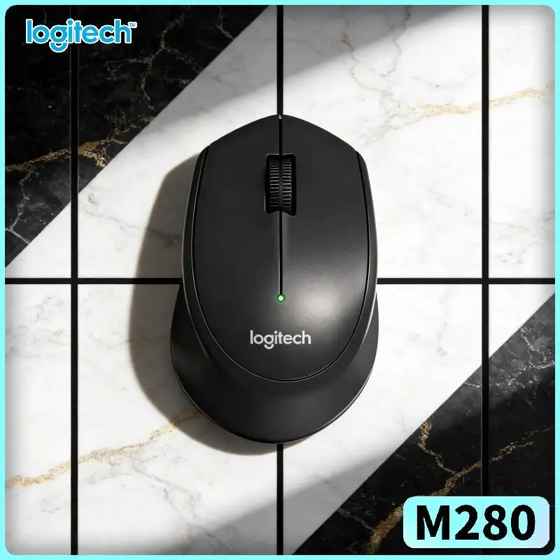 Logitech M280 Wireless Optical Mouse Dust-Proof Inner Sensor 2.4GHz 1000 DPI Steady Motion Control for Windows PC Mac