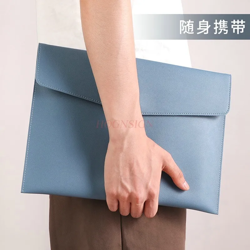 

1pcs A4 file bag folder file bag waterproof material snap button official document bag office handheld large capacity