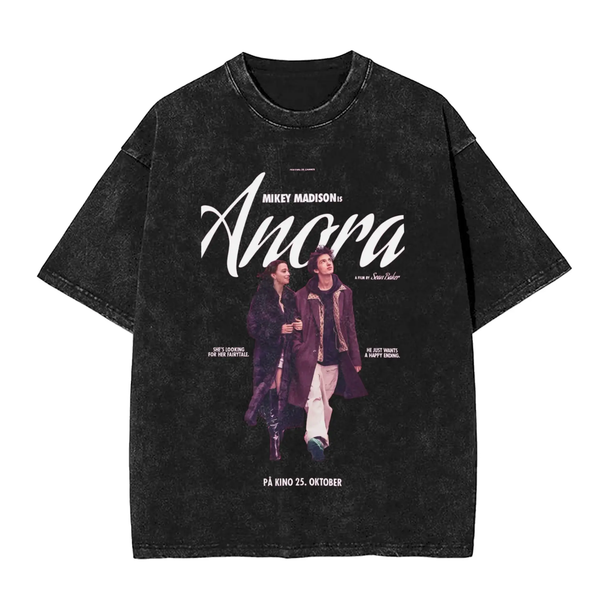 Mikey Madison Anora T Shirt Men's  Pure Cotton Novelty T-Shirts O Neck  Tees Short Sleeve Clothes Gift Idea
