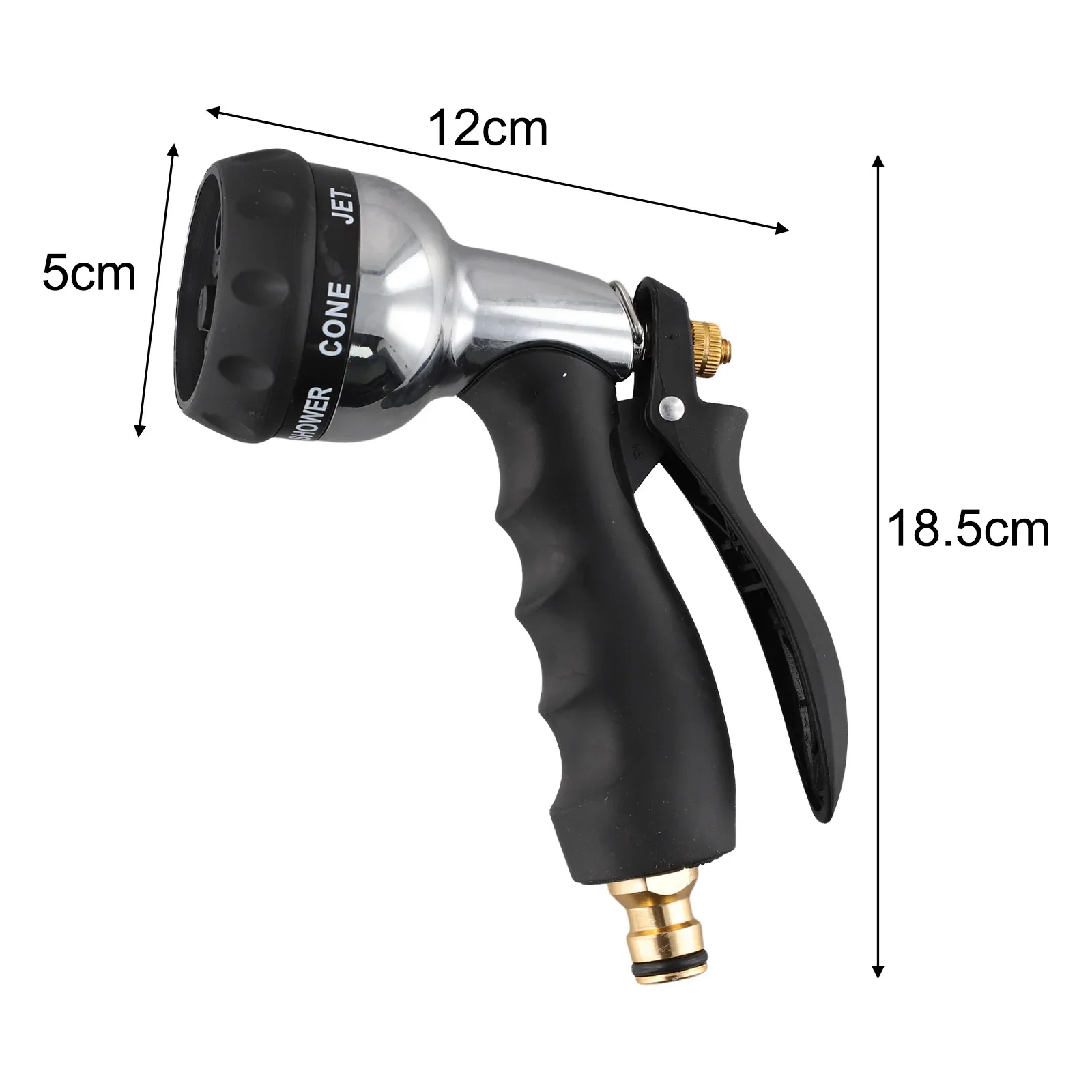 Efficient Water Usage Garden Hose Nozzle Ergonomic Grip Labor-Saving Design Premium Material Rubber Seal Gasket