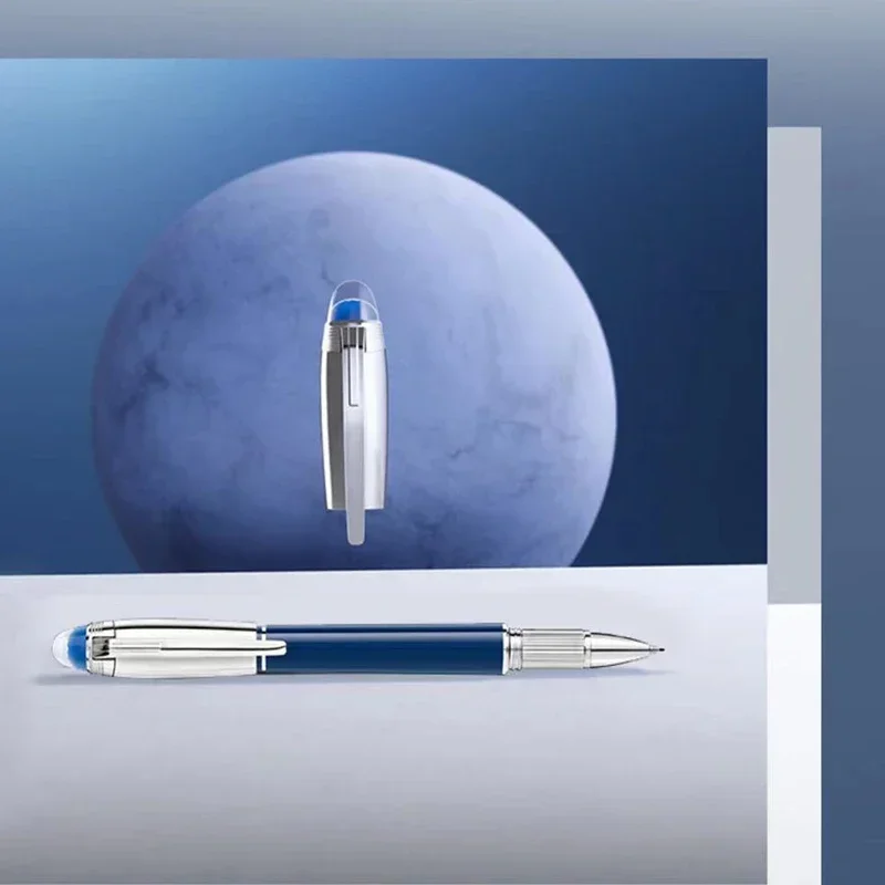 

2022 luxury MB Monte signature pen blue planet special Roller ballpoint Fountain blanc pen