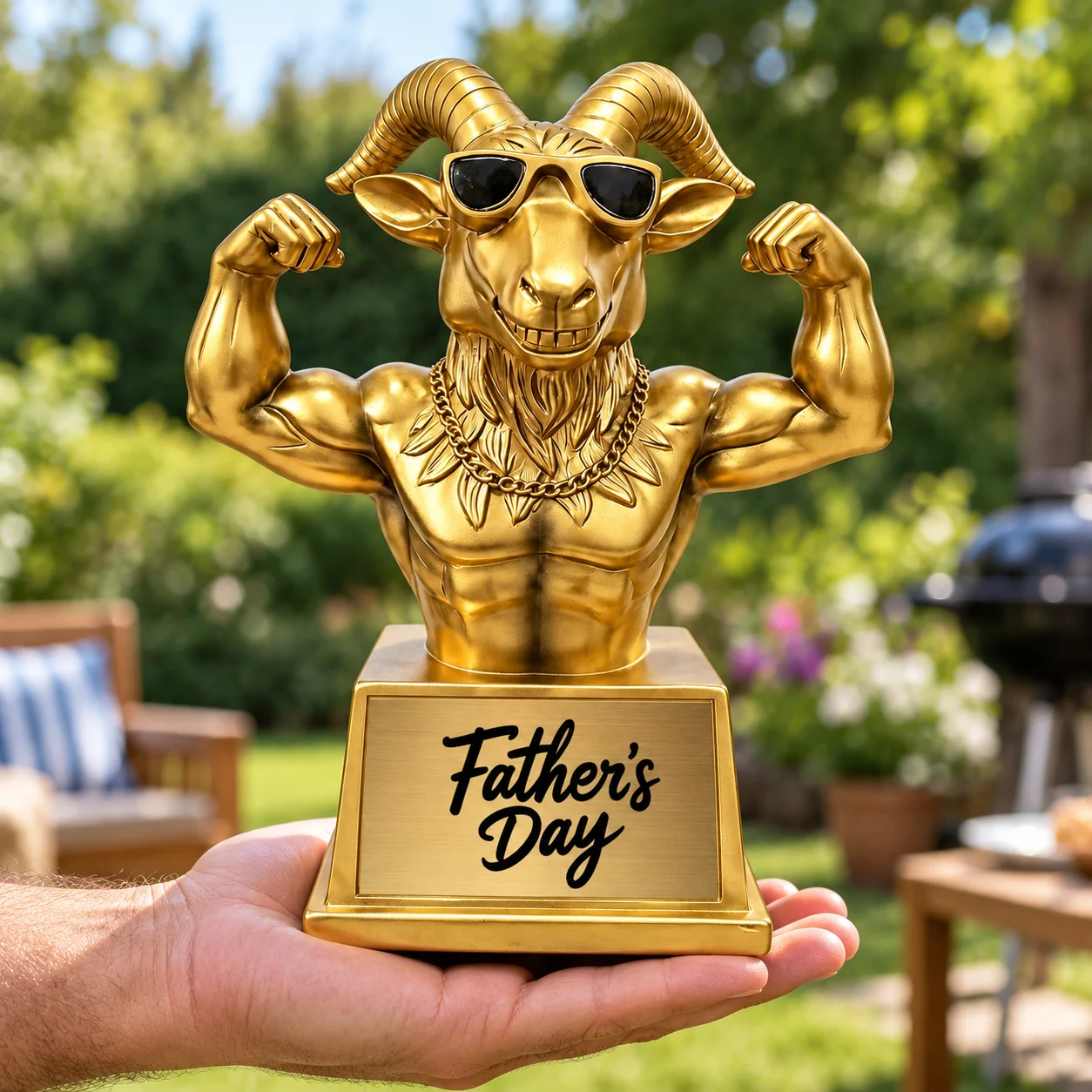 Customized Goat Trophy Personalized Football Soccer MVP Best Player Award Custom Name Champion Trophy Gifts Men Boys Party Decor