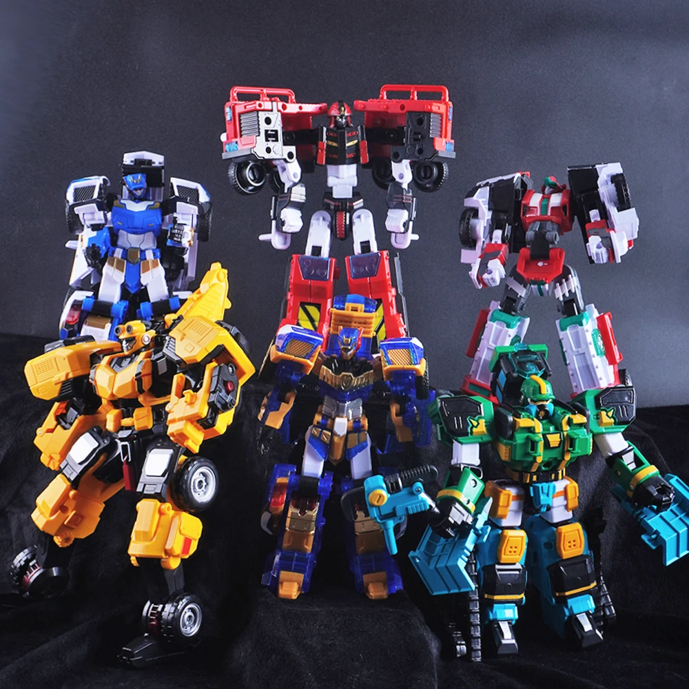 

Metal Cardbot Fire Engine HEAVY IRON Trailer Cargo Truck Transforming Robot Car Card Toy Figure Child Boy Action Model Gift