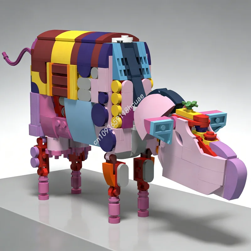 

496 деталей MOC: Модель коровы Hiraeth, строительные блоки, архитектурные конструкторы, игрушки для самостоятельной сборки, рождественские подарки, развивающие идеи для творчества, кирпичики для детей