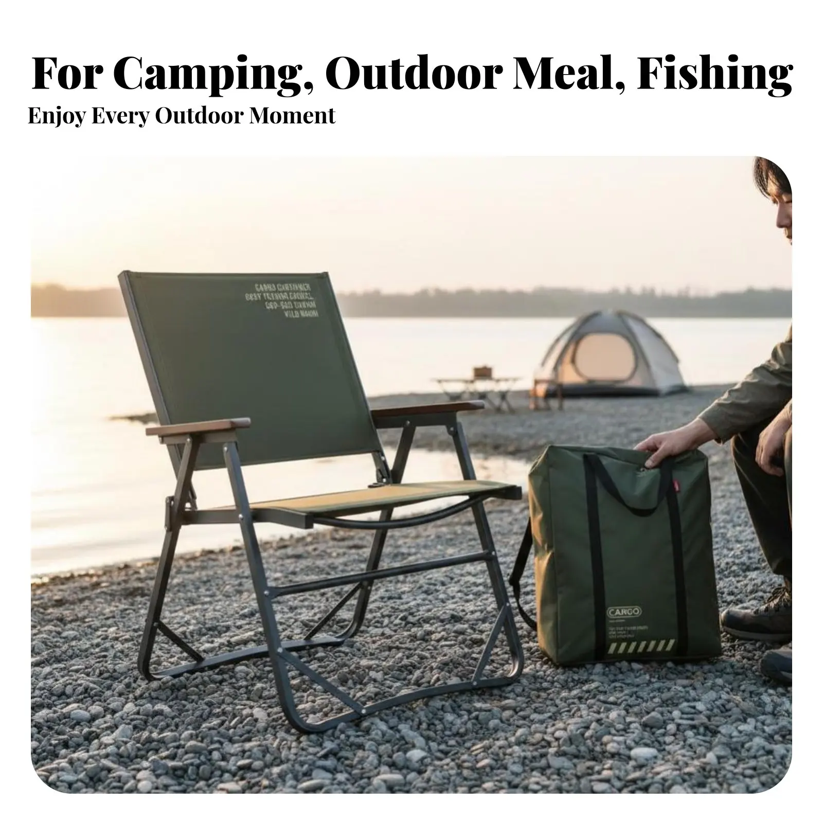 

Классический складной стул: портативное, легкое и прочное сиденье для кемпинга, путешествий, рыбалки