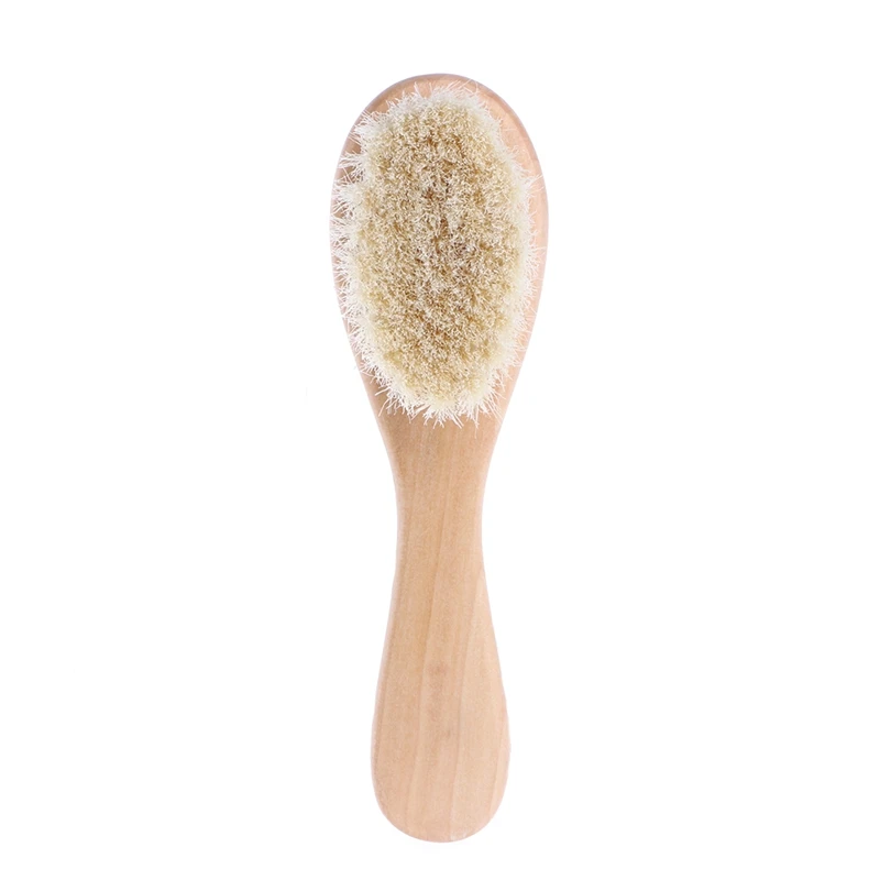 Baby Care H Wooden Handle Goat H Brush Baby Hbrush Newborn Infant Comb for Head Massager For Baby Shower Pure Natur