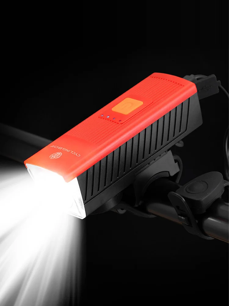 AliExpress NONE Bicycle Light USB Rechargeable Power Display MTB Mountain Road Bike Front Lamp with Horn Flashlight Bicycle Light
