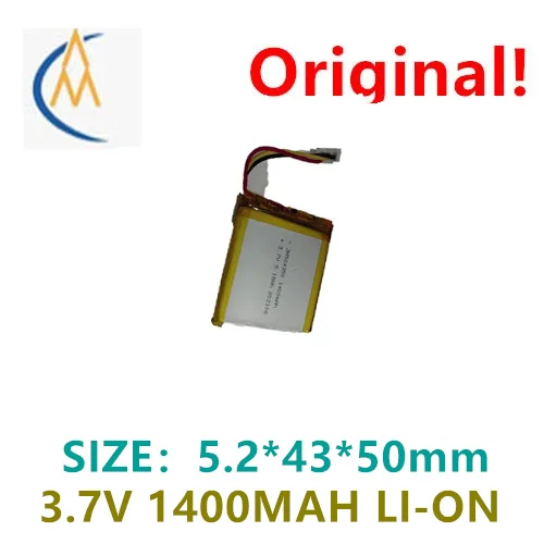 Original genuine 524350 lithium rechargeable battery with 1400MAH and 3.7V strong light and cable capacity of 1.25
