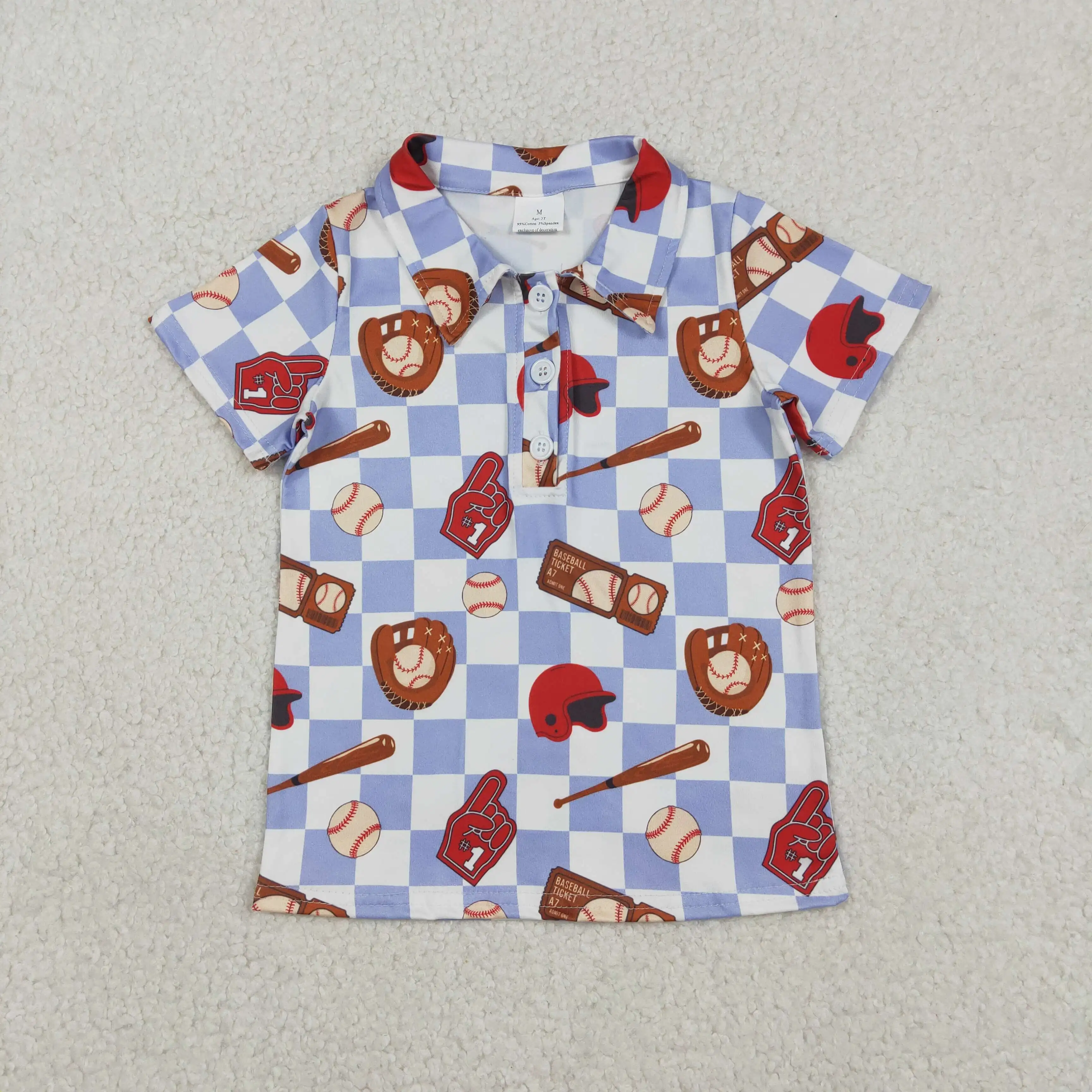 

z1217-20 BT1577 Wholesale Summer kids clothes boys button short sleeve top Boutique Children clothing