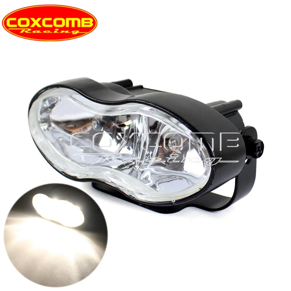 Vintage Motorcycle Wave Headlight Double Oval Headlamp Twin Head Lamp For Harley Sportster Cafe Racer Bobber Cruisers Chopper