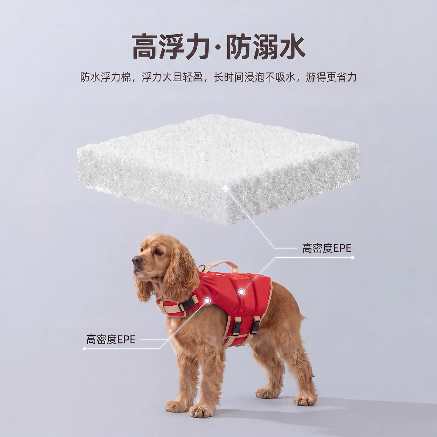 Dog life jacket, cartoon super buoyancy clothing, common for small, medium and large dogs
