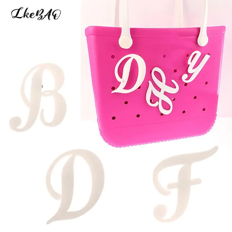 1PCS Eva Beach Bag Cartoon Shoes Flower Shoe Buckle 26 Letters Buckle For Bogg Bag Accessories