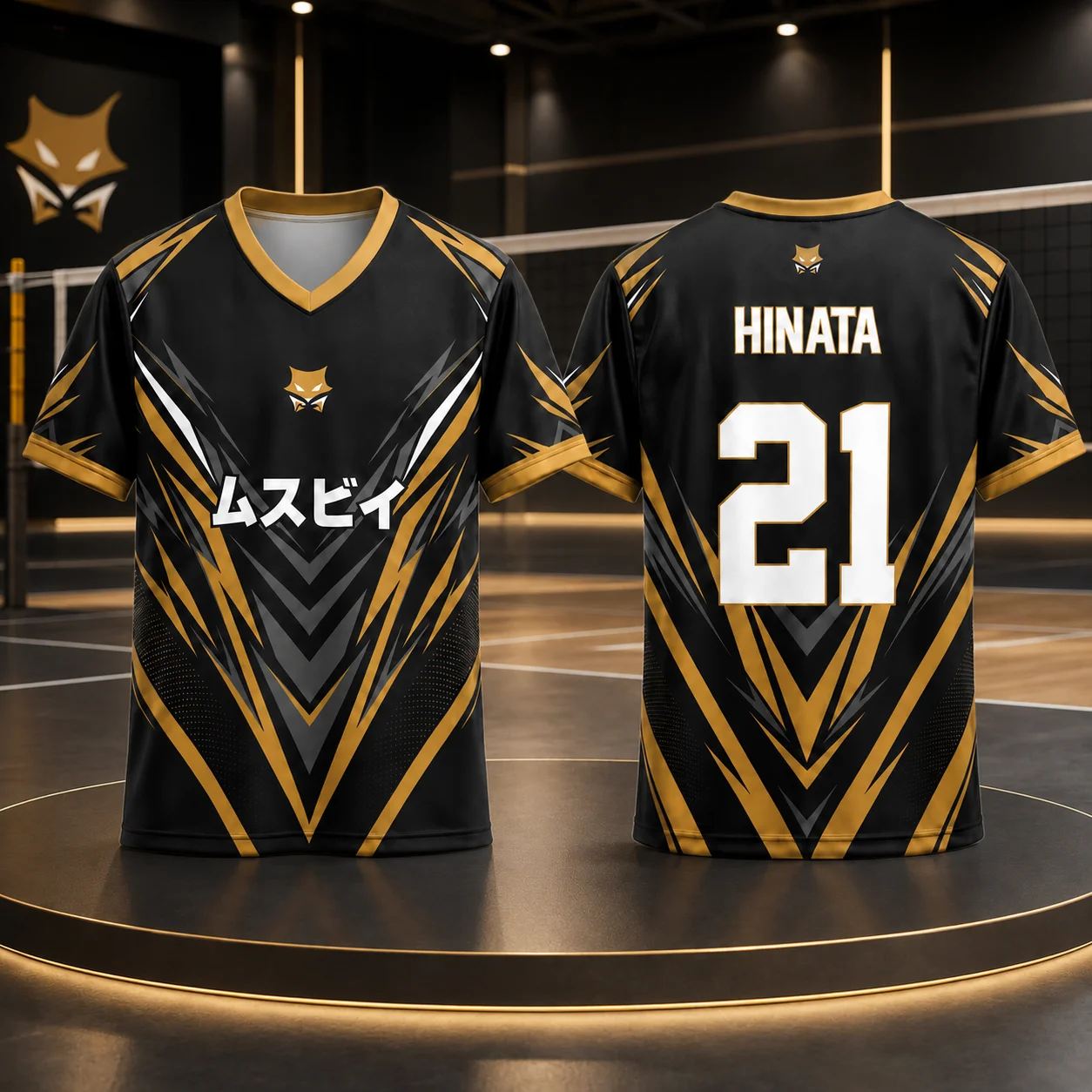 Black Jackal Hinata Shoyo #21 Volleyball Jersey Anime Cosplay Short Sleeve V-Neck Sports Uniform Shirt