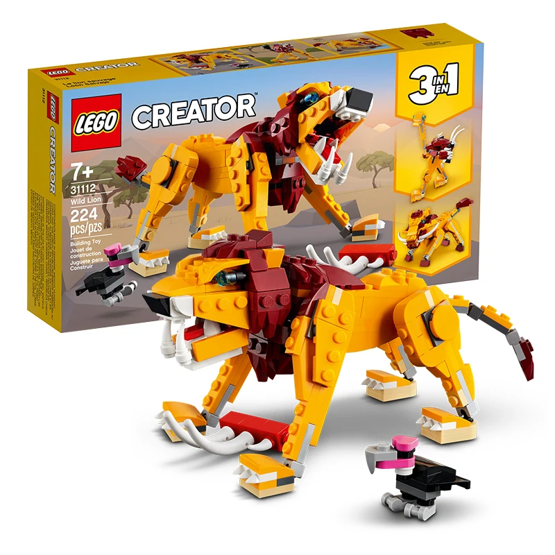 

LEGO Building Blocks 31112 Versatile Creative Series Wild Lion Assembled Children's Puzzle Toy Gift