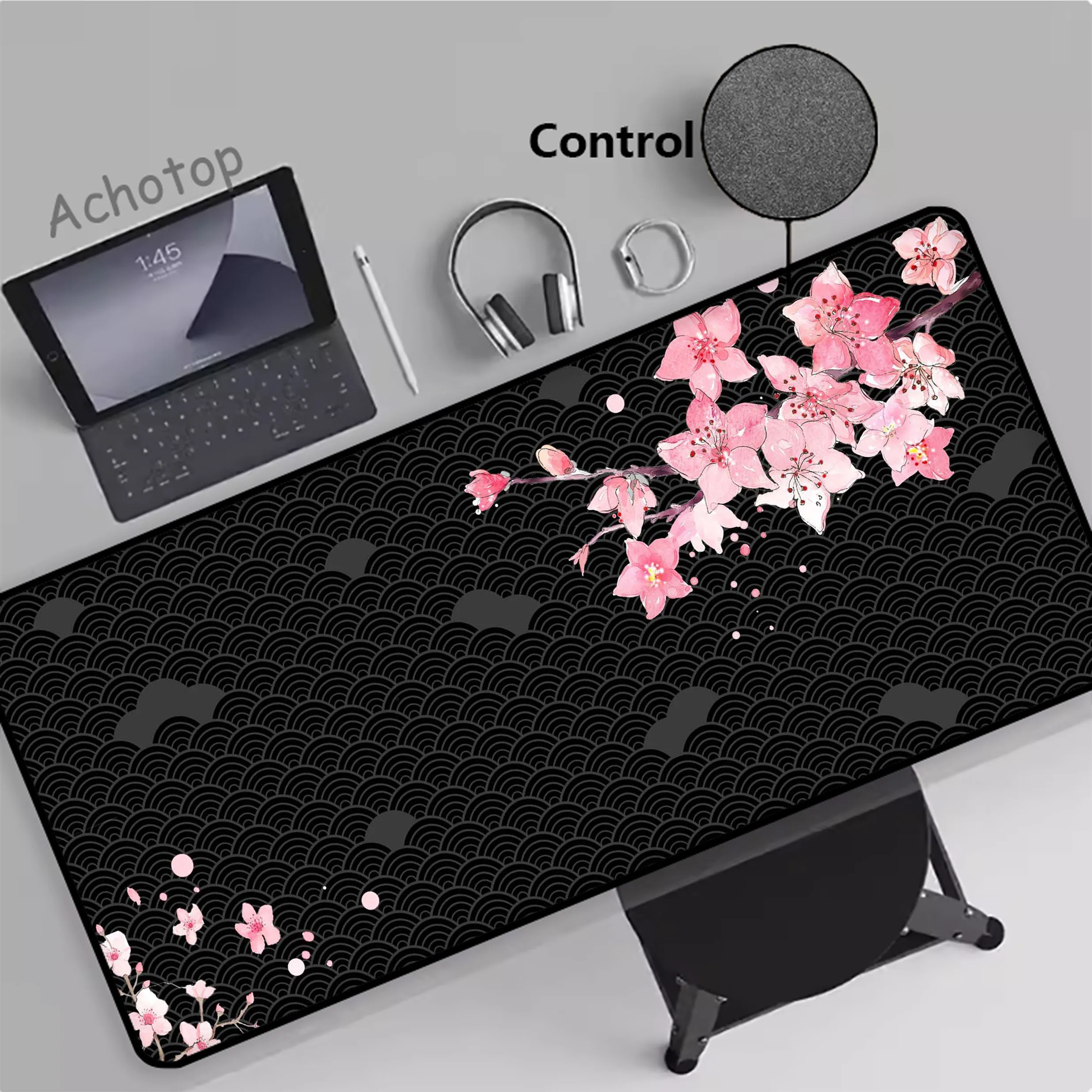 Japanese Pink Sakura Control Mousepad Gamer Mouse Pad Gaming Desk Mat Alfombrillas de ratón Mouse Mat Keyboard Pads 900x400mm