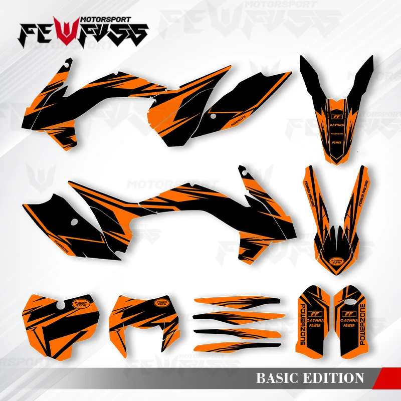 

Графические наклейки Fewfuss, наклейки для мотоцикла, фон на заказ для KTM EXC 2014-2016 SXF 2013-2015125 250 300 350 450 001