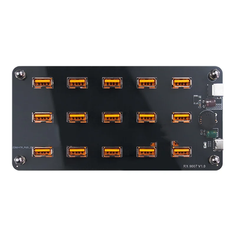 N95R 15 Port Transparent Design Micro-USB Atmosphere Night Light Power Supply Base