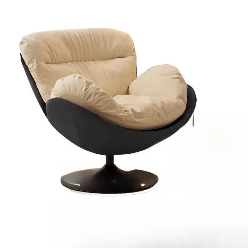 

Nordic sofa chair single rotation, modern simple home living room balcony bedroom leisure reading chair light luxury lazy
