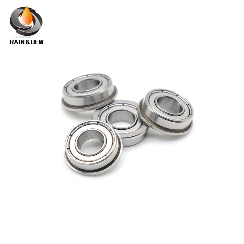 10Pcs MF148ZZ Flange Bearing 8x14x4 mm ABEC-7 Miniature Flanged MF148 Z ZZ Ball Bearings