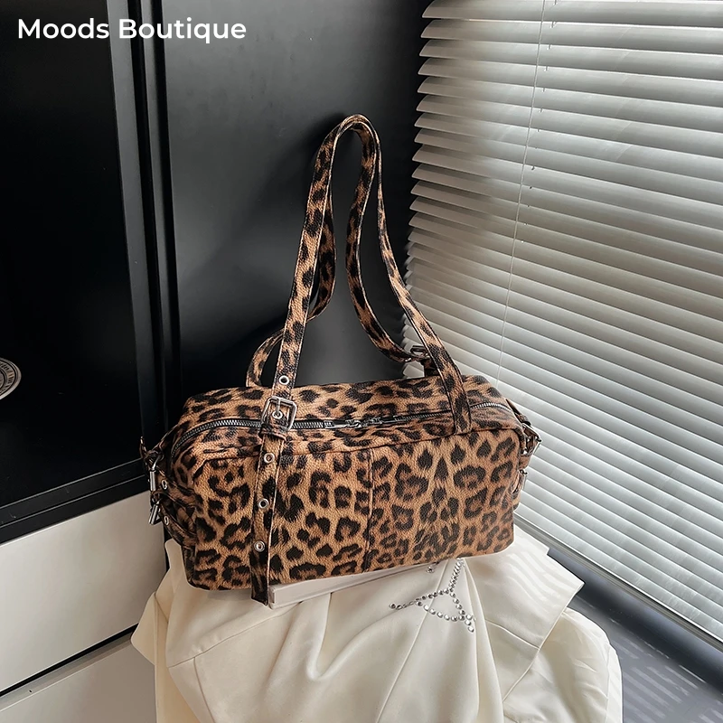 

2025 Autumn And Winter Latest Fashion Trends Leopard Prints Underarm Shoulder Bags For Women Luxury Designer Purese And Handbags